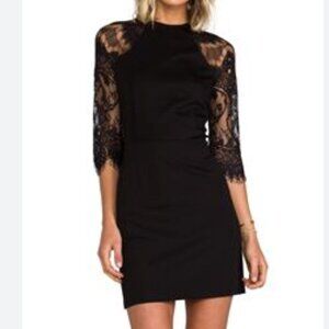 BB Dakota Princeton Lace Back Ponte Dress - Medium